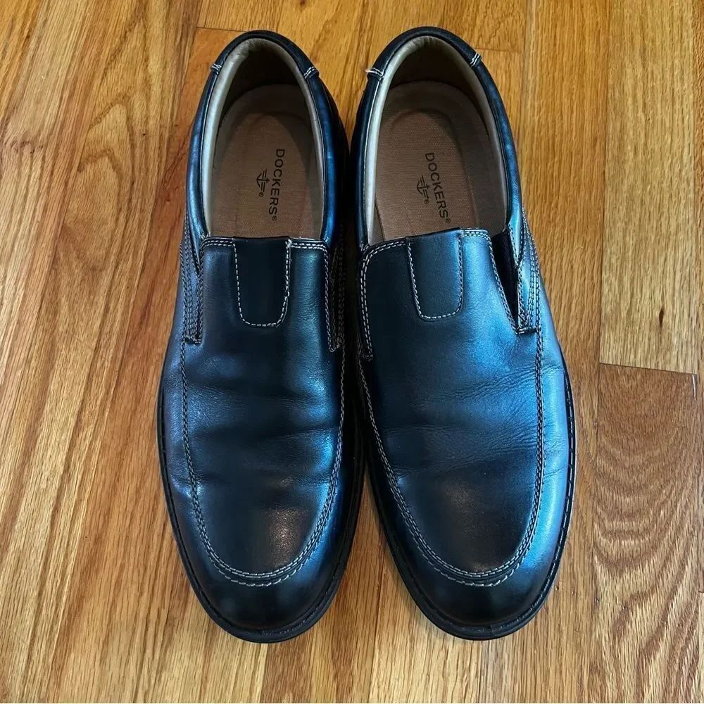 Dockers Black Slip On Loafers Size 12
